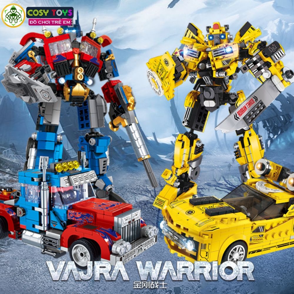 Đồ chơi lắp ghép xếp hình robot transformer Optimus Prime biến hình 8 trong 2 với hơn 769 chi tiết