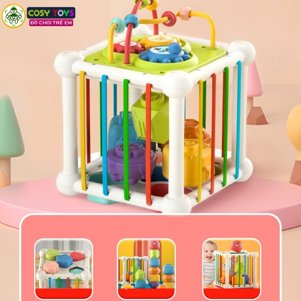 Đồ chơi hộp bận rộn đa chức năng vui nhộn nhiều trò chơi sáng tạo và tư duy dành cho các bé từ 3 tuổi trở lên