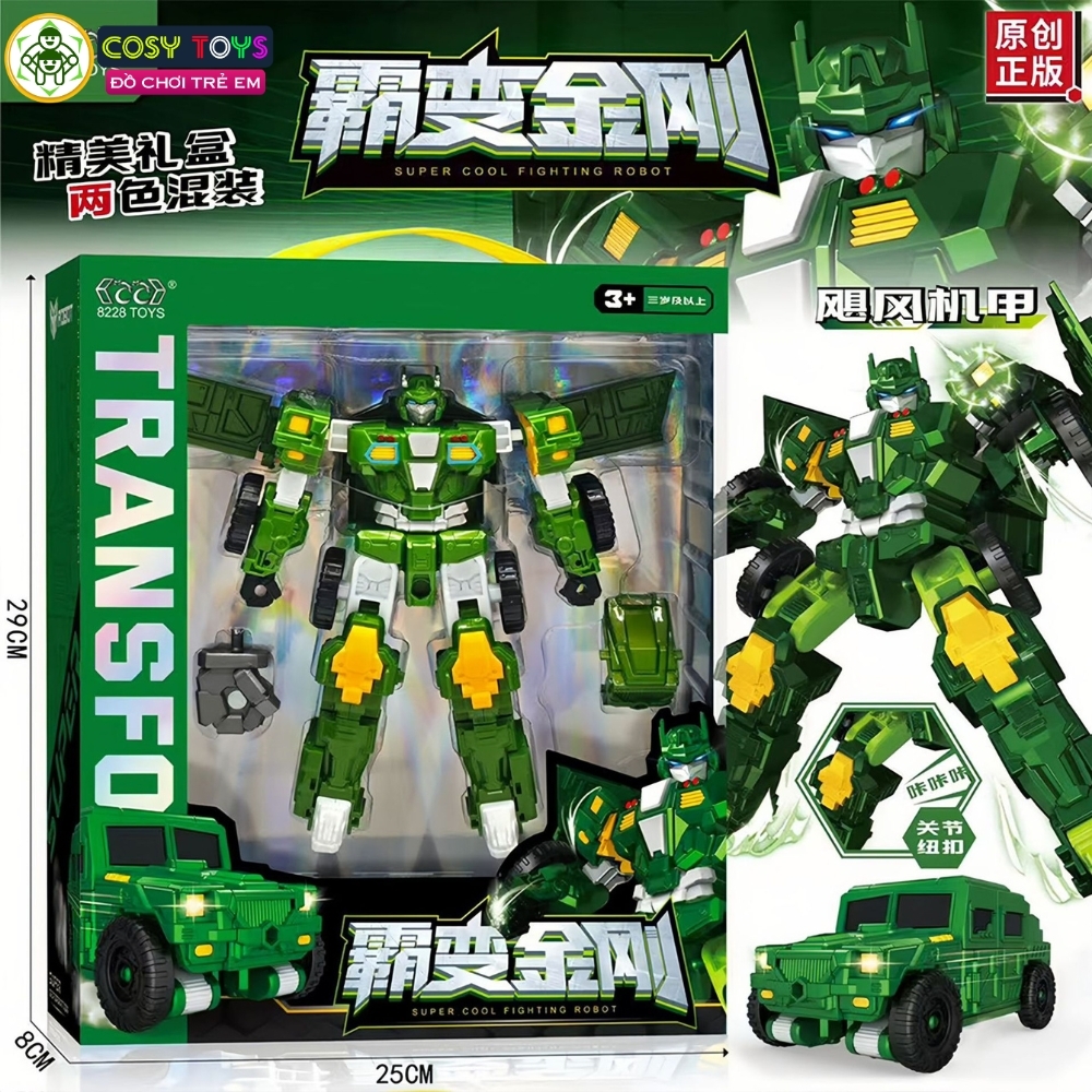 Đồ chơi robot biến hình thành xe quân sự cao cấp cho bé