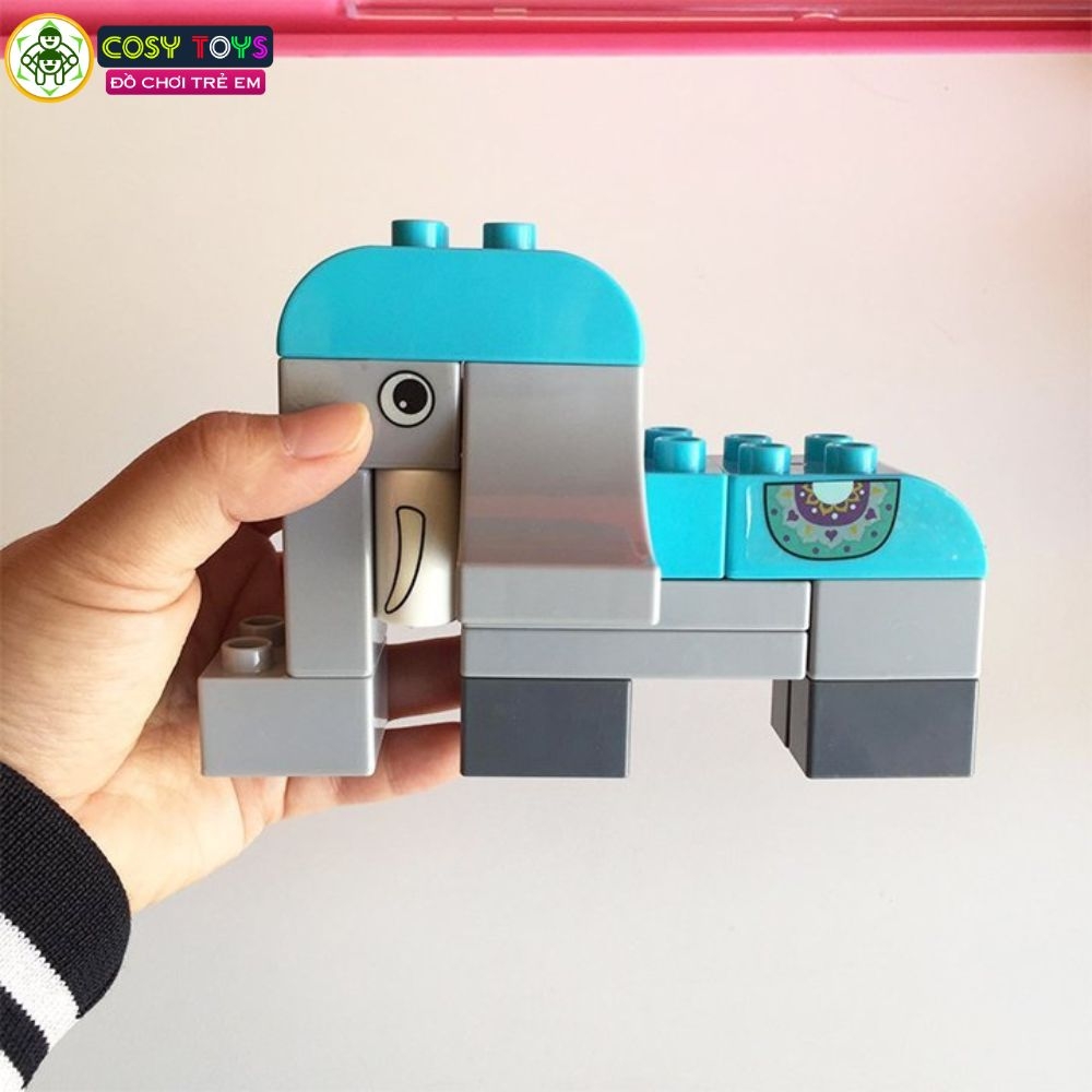 Đồ chơi lắp ghép xếp hình duplo các con thú dễ thương với 102 chi tiết dành cho bé từ 3 tuổi trở lên