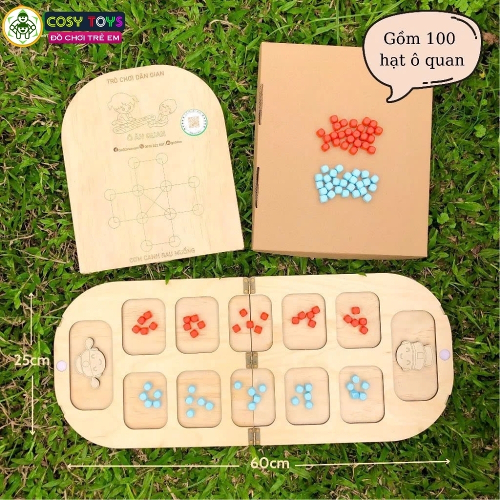 Bộ đồ chơi ô ăn quan 4 trong 1 hỗ trợ phát triển tư duy, khả năng ghi nhớ, toán học và nhận biết cho trẻ