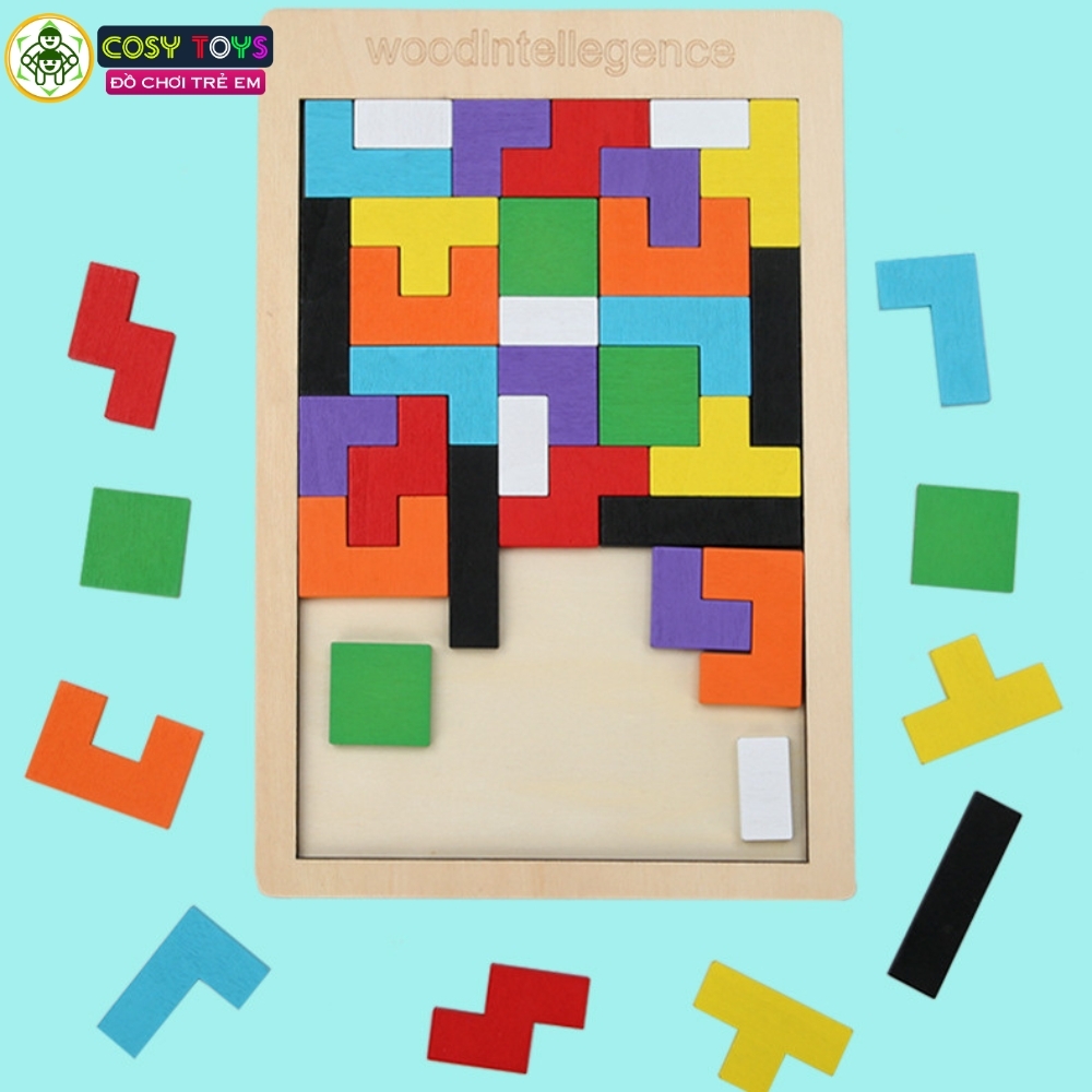Đồ chơi bảng gỗ xếp tư duy sáng tạo cho bé