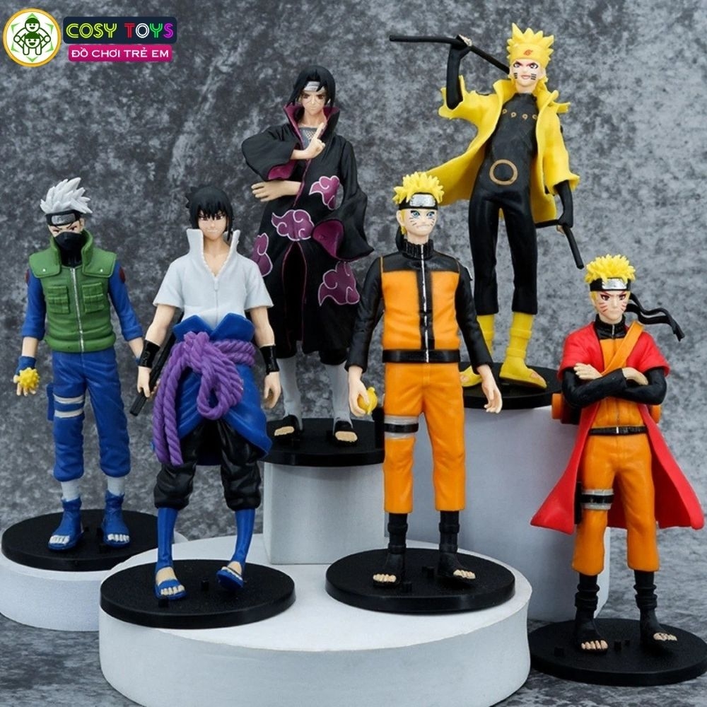 Mô hình Naruto bộ 6 các nhân vật Naruto - Cao 18cm - nặng 100gram - Figure Naruto