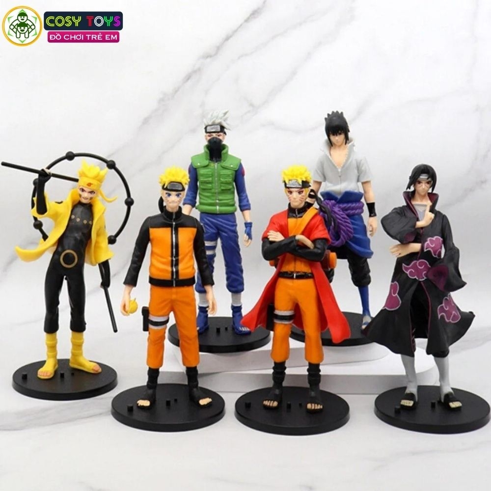 Mô hình Naruto bộ 6 các nhân vật Naruto - Cao 18cm - nặng 100gram - Figure Naruto