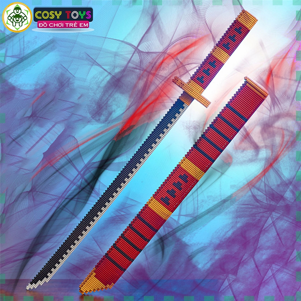 Đồ chơi xếp hình lắp ráp kiếm có vỏ dài 70cm với 3083 mảnh ghép