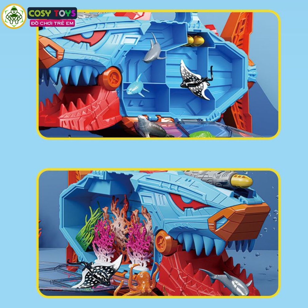 Đồ chơi tàu ngầm cá mập chở sinh vật biển mới cao cấp cho bé