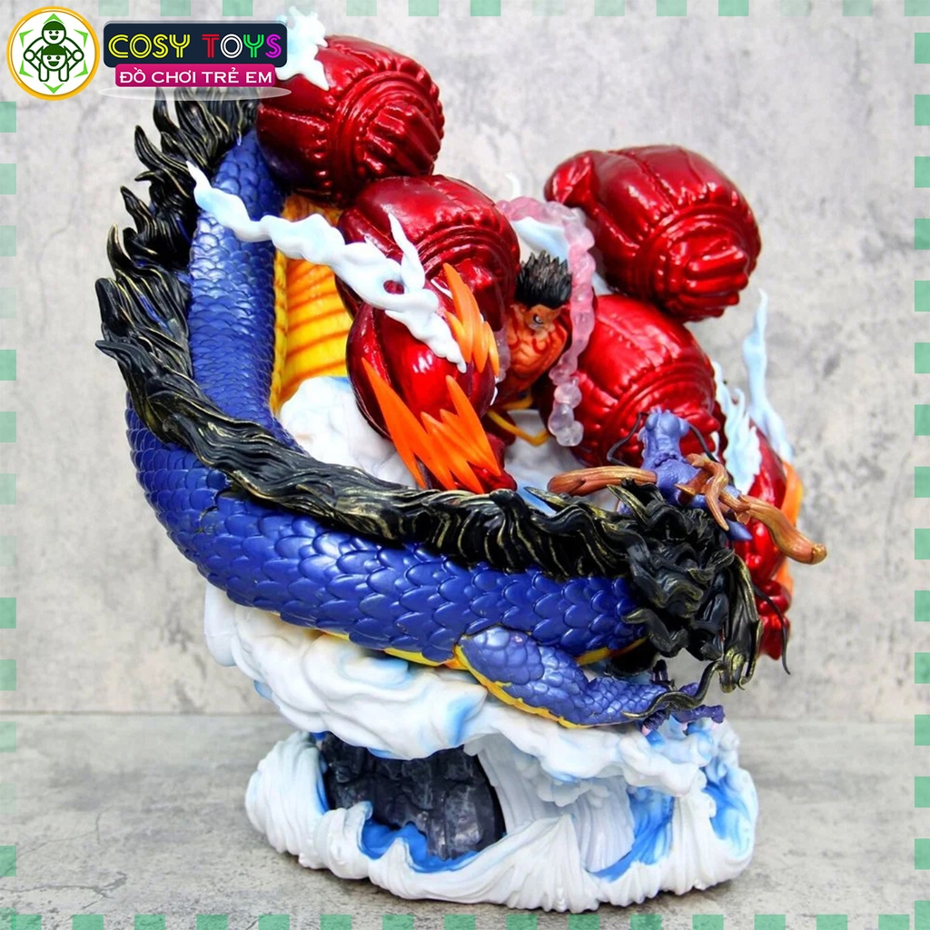 Mô hình Luffy đại chiến Kaido hàng cao cấp cao 39cm ngang 42cm nặng 5kg , Figure OnePiece