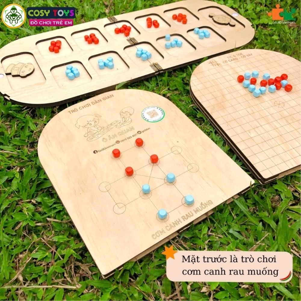 Bộ đồ chơi ô ăn quan 4 trong 1 hỗ trợ phát triển tư duy, khả năng ghi nhớ, toán học và nhận biết cho trẻ