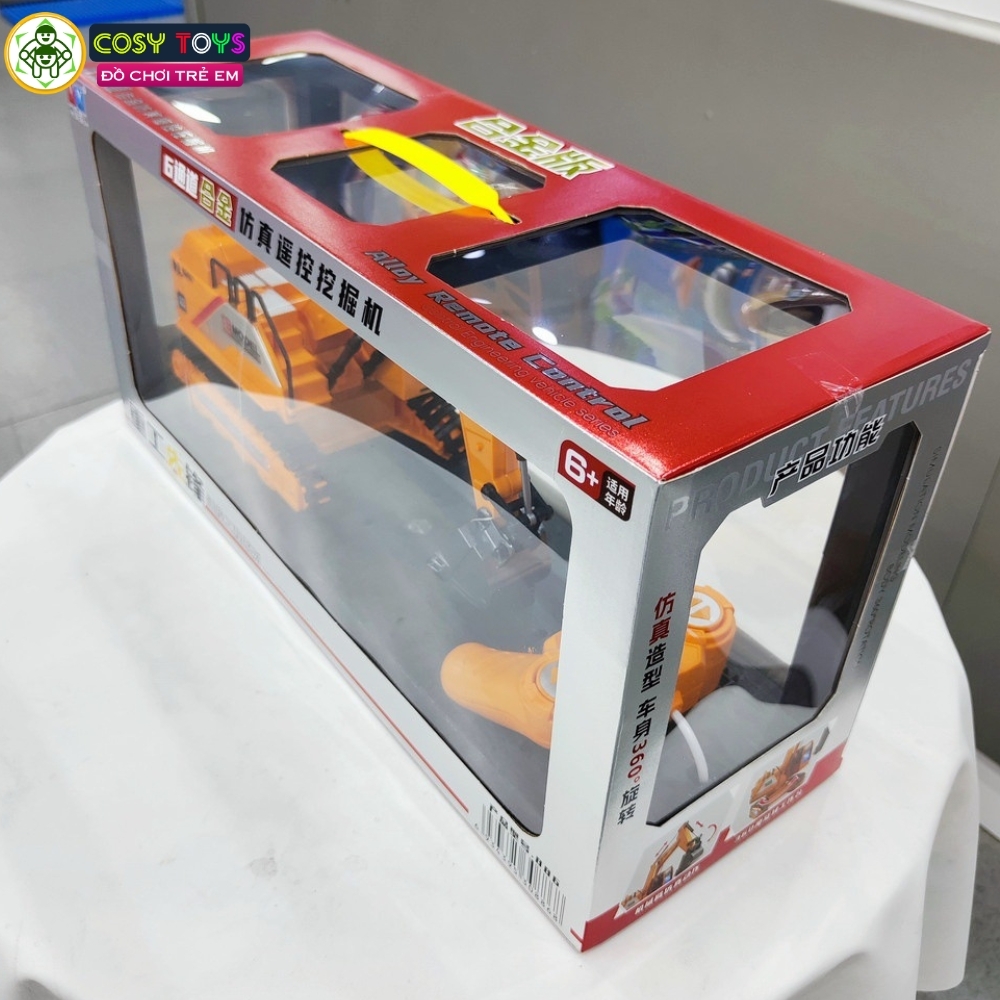 Đồ chơi xe xúc đất công trình mẫu mới cao cấp lớn có điều khiển 4 chiều cho bé