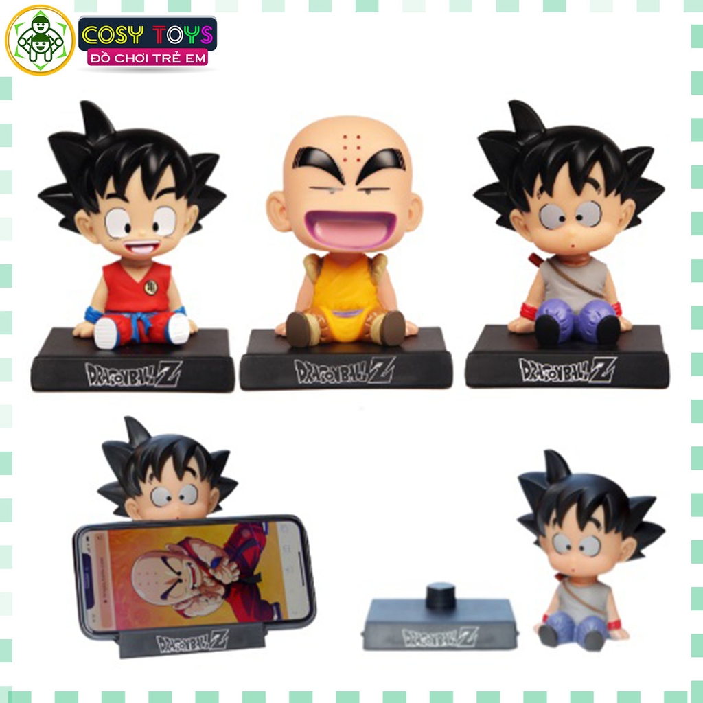 Mô hình Songoku Áo Xám Lắc Đầu - Dragon Ball - Bộ lắc đầu - Có Hộp Màu