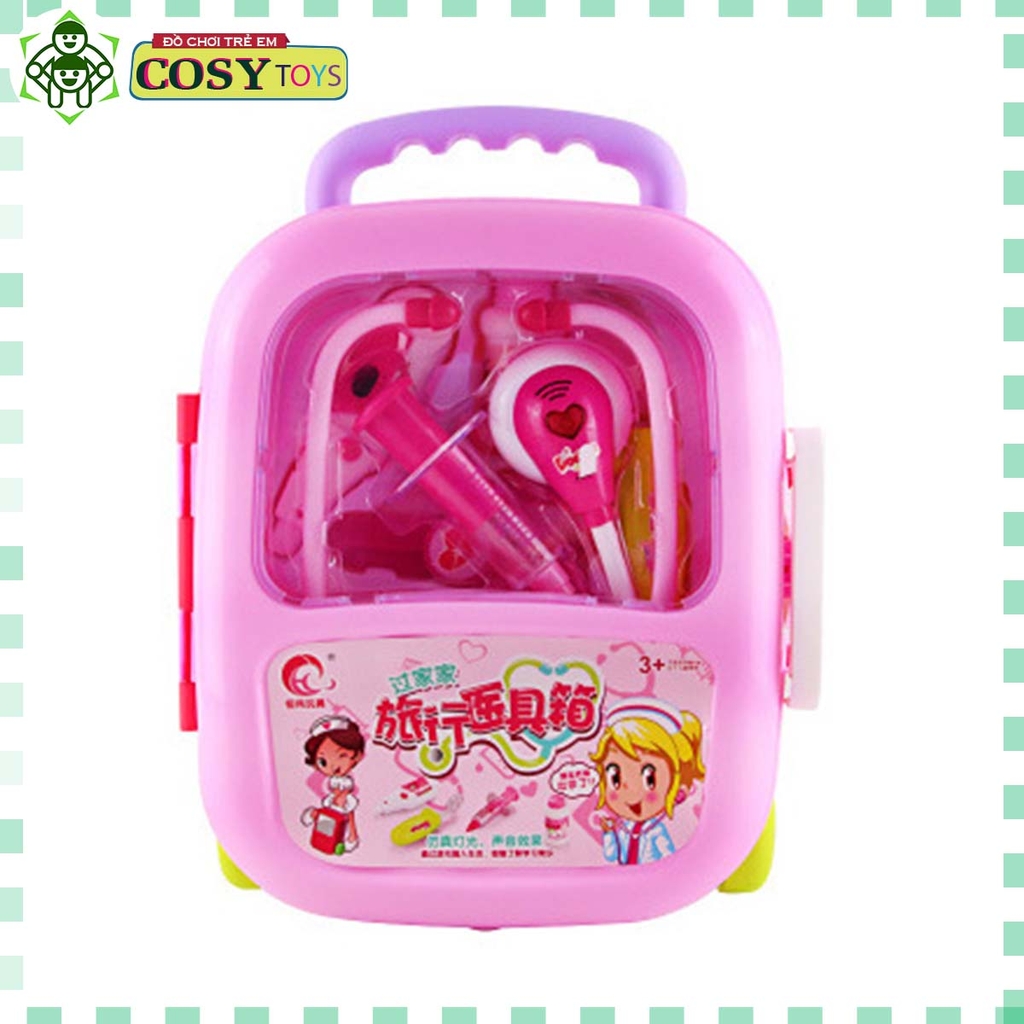 Bộ đồ chơi vali bác sĩ kèm các dụng cụ khám chữa bệnh cho bé