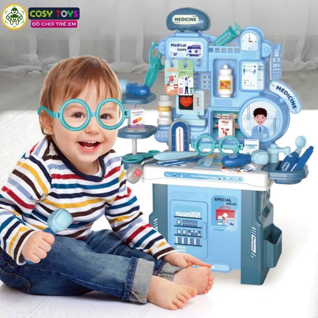 Đồ chơi bàn bác sỹ khám bệnh cỡ lớn với 42 chi tiết cho bé