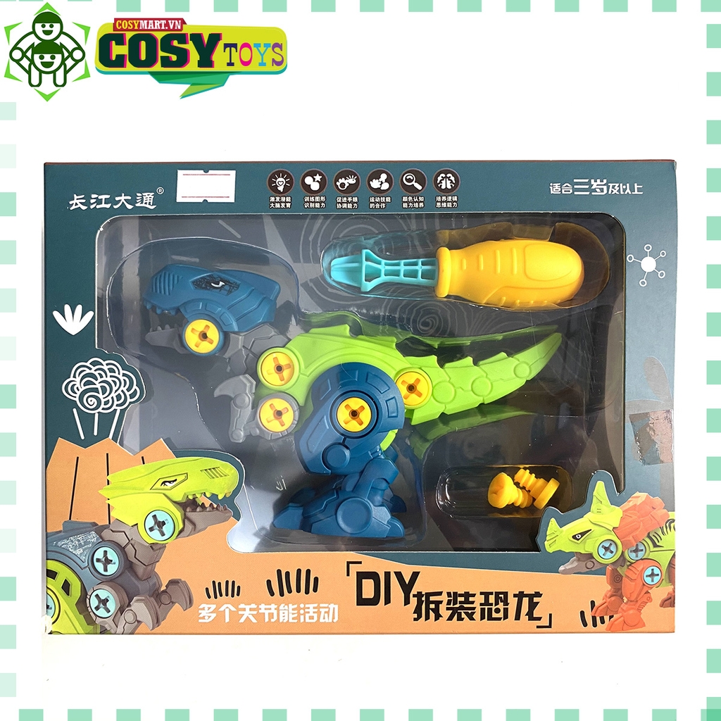 Hộp mô hình khủng long lắp ráp