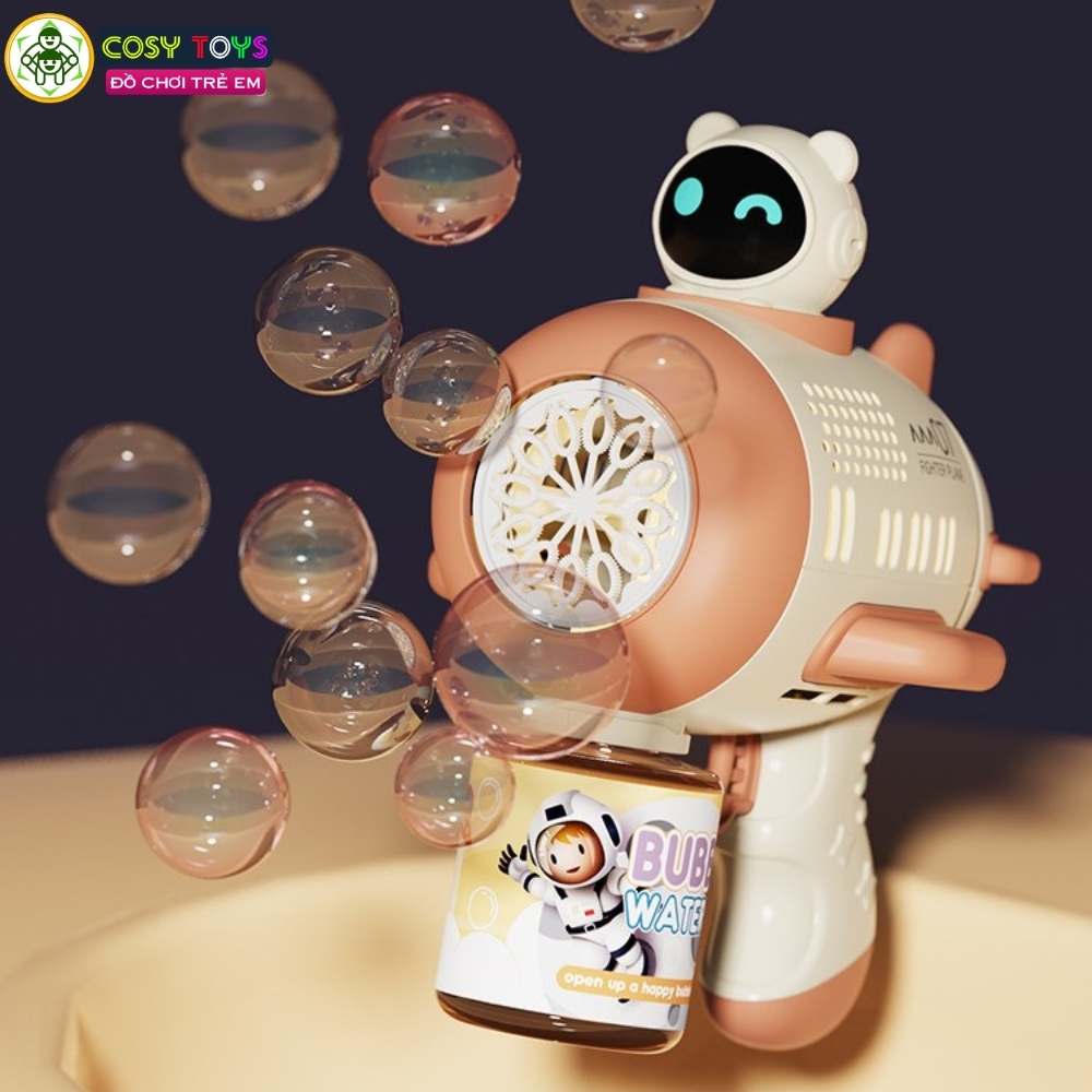 Đồ chơi bắn bong bóng xà phòng mẫu mới chạy pin với 12 ống tạo bong bóng đủ màu sắc cho bé