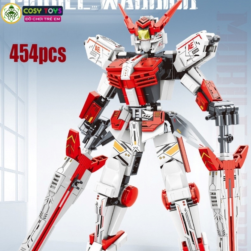Đồ chơi lắp ghép xếp hình robot Mecha Warior - Universe mẫu mới với kiếm laser 454-457 chi tiết cho bé