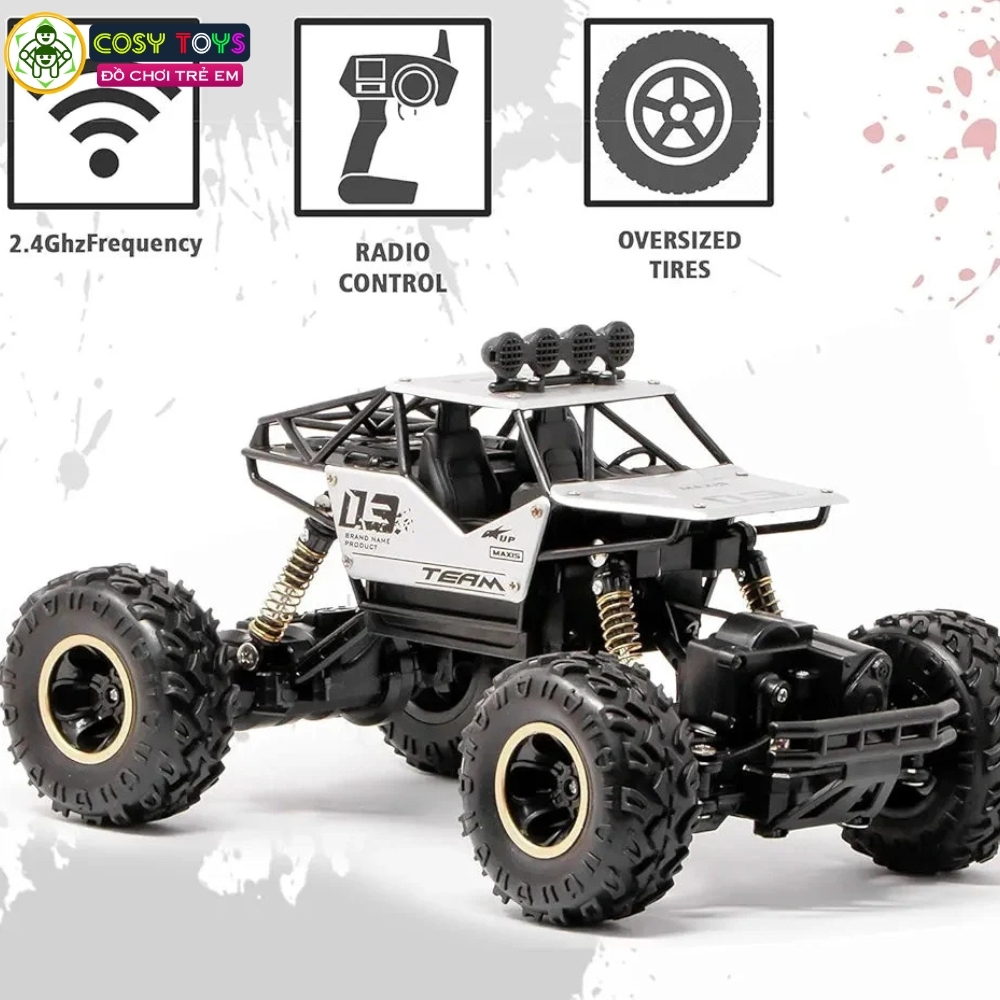 Đồ chơi xe đua địa hình hợp kim mẫu lớn có điều khiển từ xa 4 chiều cho bé