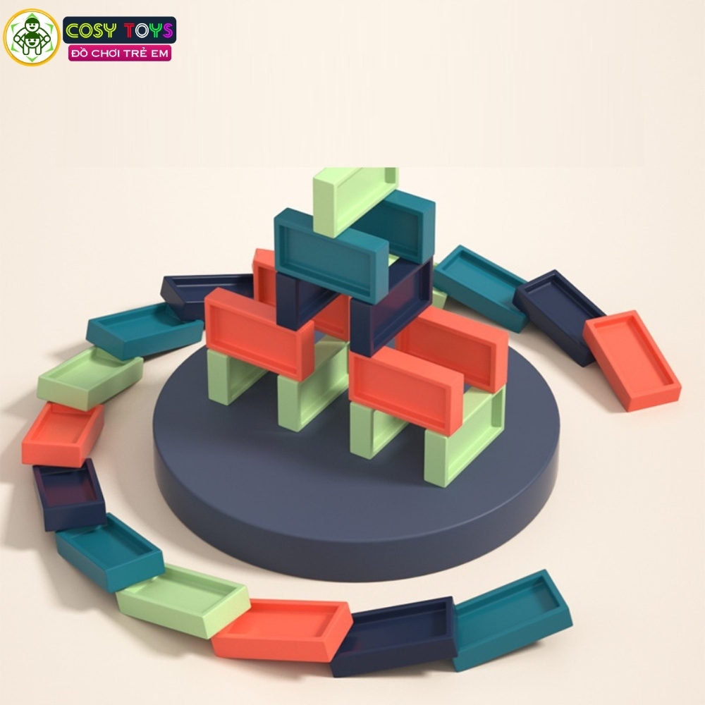 Đồ chơi xe lửa xếp domino với nhiều mẫu tàu cho bé