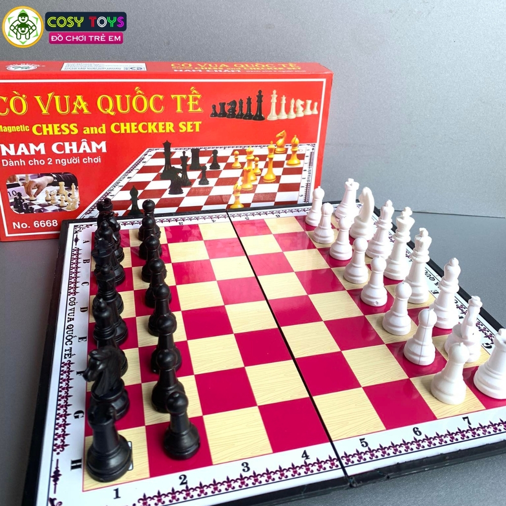 Đồ chơi cờ vua bằng nhựa cao cấp hỗ trợ phát triển tư duy, khả năng sáng tạo cho trẻ