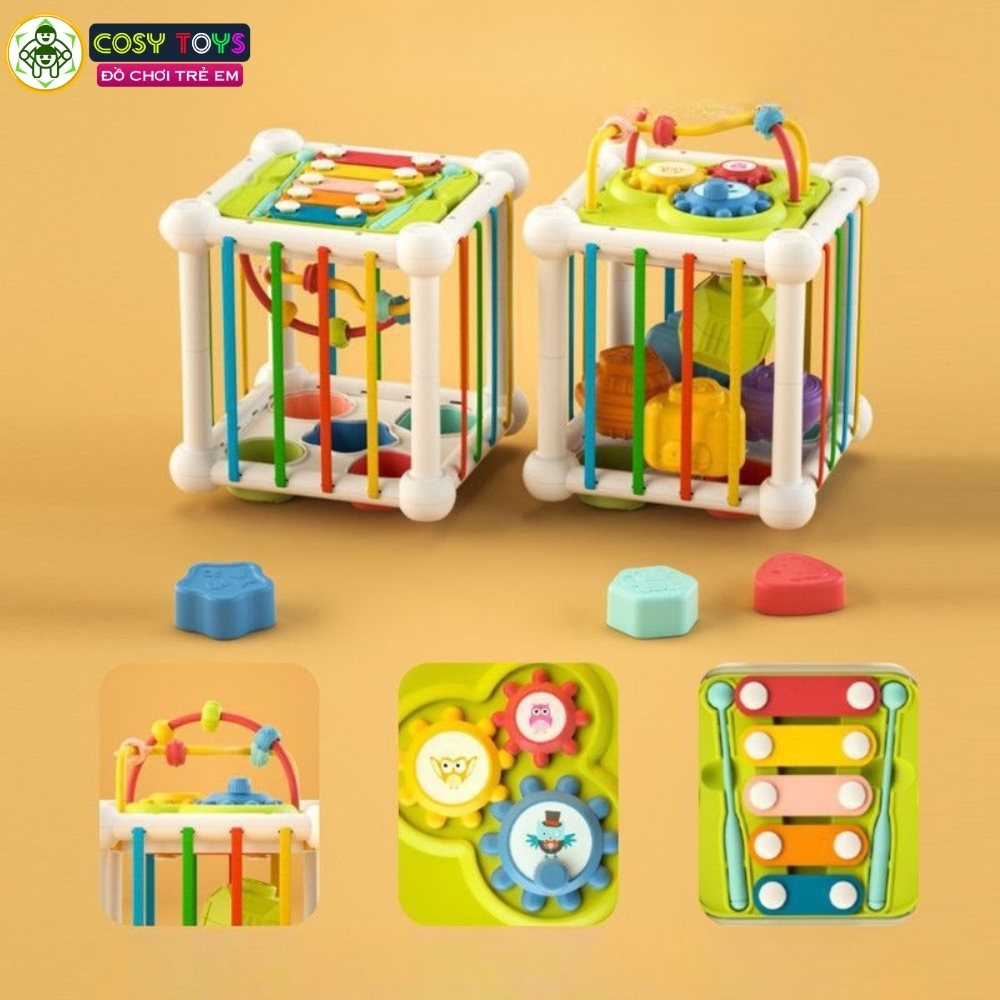 Đồ chơi hộp bận rộn đa chức năng vui nhộn nhiều trò chơi sáng tạo và tư duy dành cho các bé từ 3 tuổi trở lên