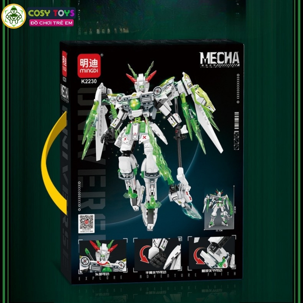 Đồ chơi lắp ghép xếp hình robot Mecha Warior - Universe mẫu mới với kiếm laser 454-457 chi tiết cho bé