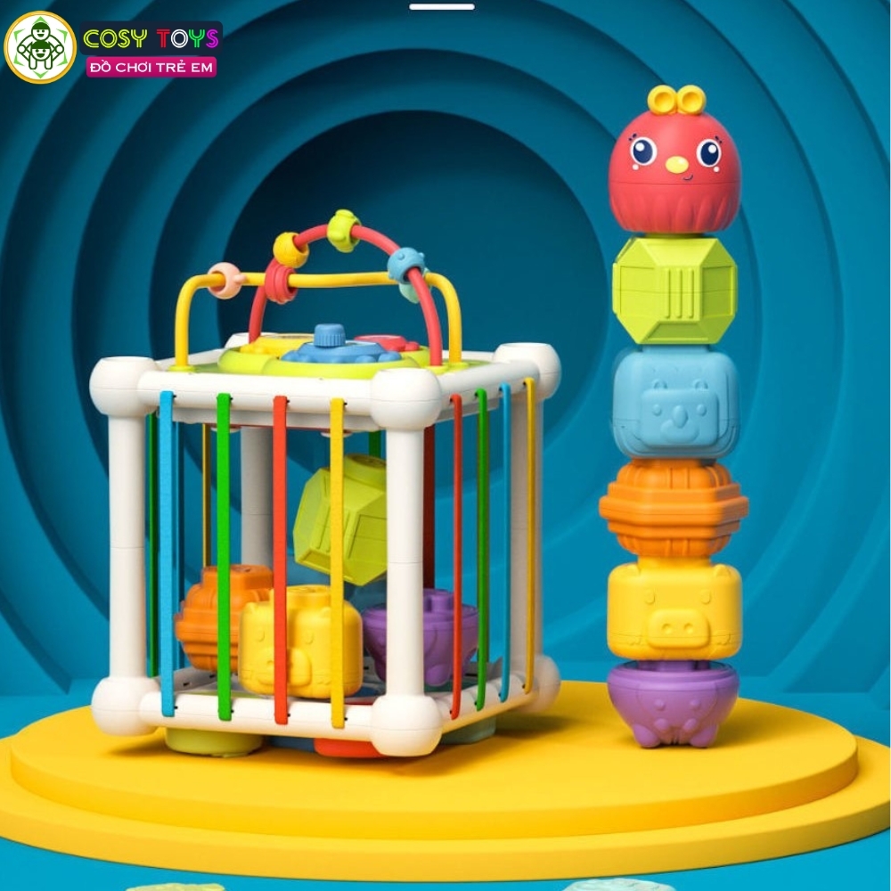 Đồ chơi hộp bận rộn đa chức năng vui nhộn nhiều trò chơi sáng tạo và tư duy dành cho các bé từ 3 tuổi trở lên
