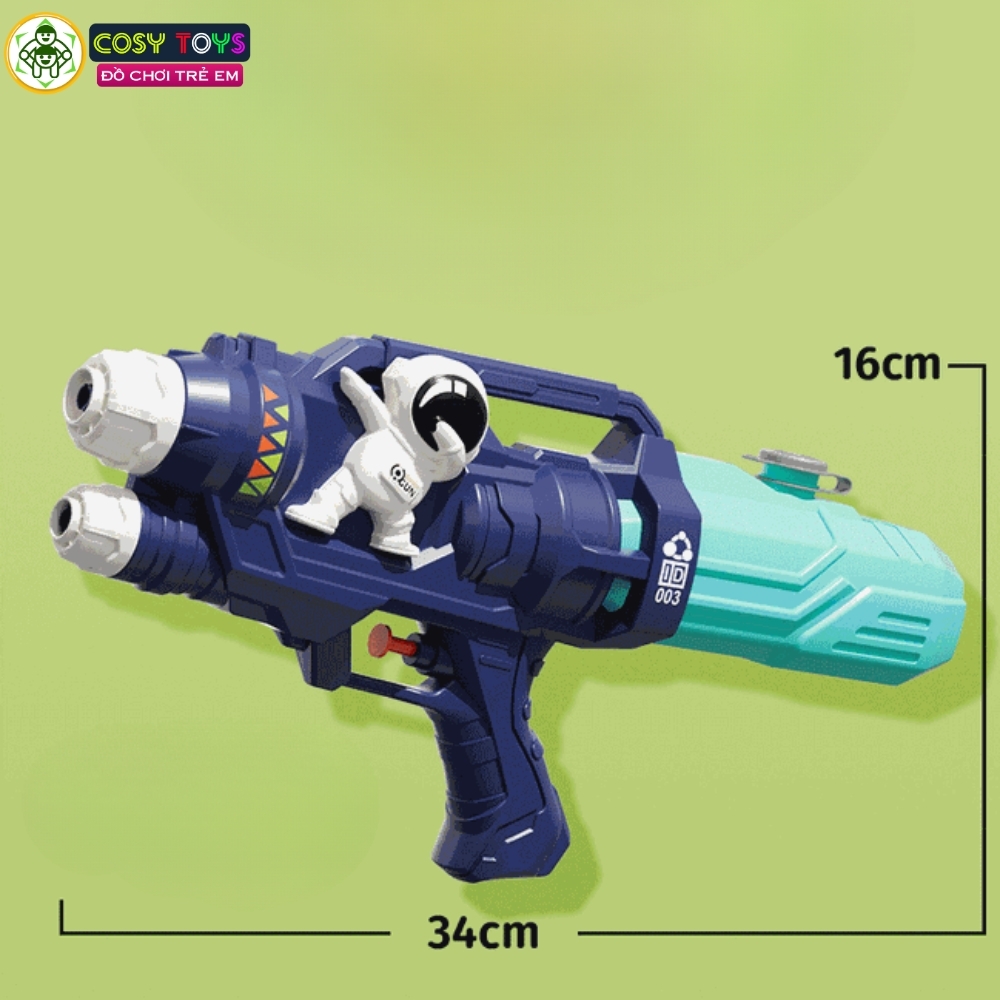 Đồ chơi ống súng nước hai tia phun xa mẫu phi hành gia dễ thương cho bé