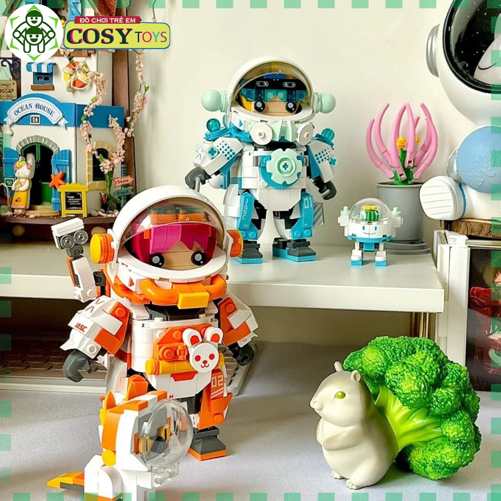 Đồ chơi lắp ghép xếp hình phi hành gia X-pet X-Plant với 488 chi tiết