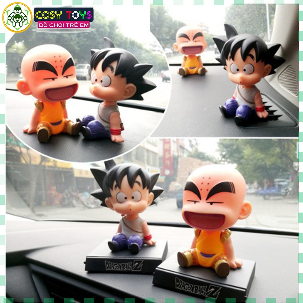 Mô hình Songoku Áo Xám Lắc Đầu - Dragon Ball - Bộ lắc đầu - Có Hộp Màu