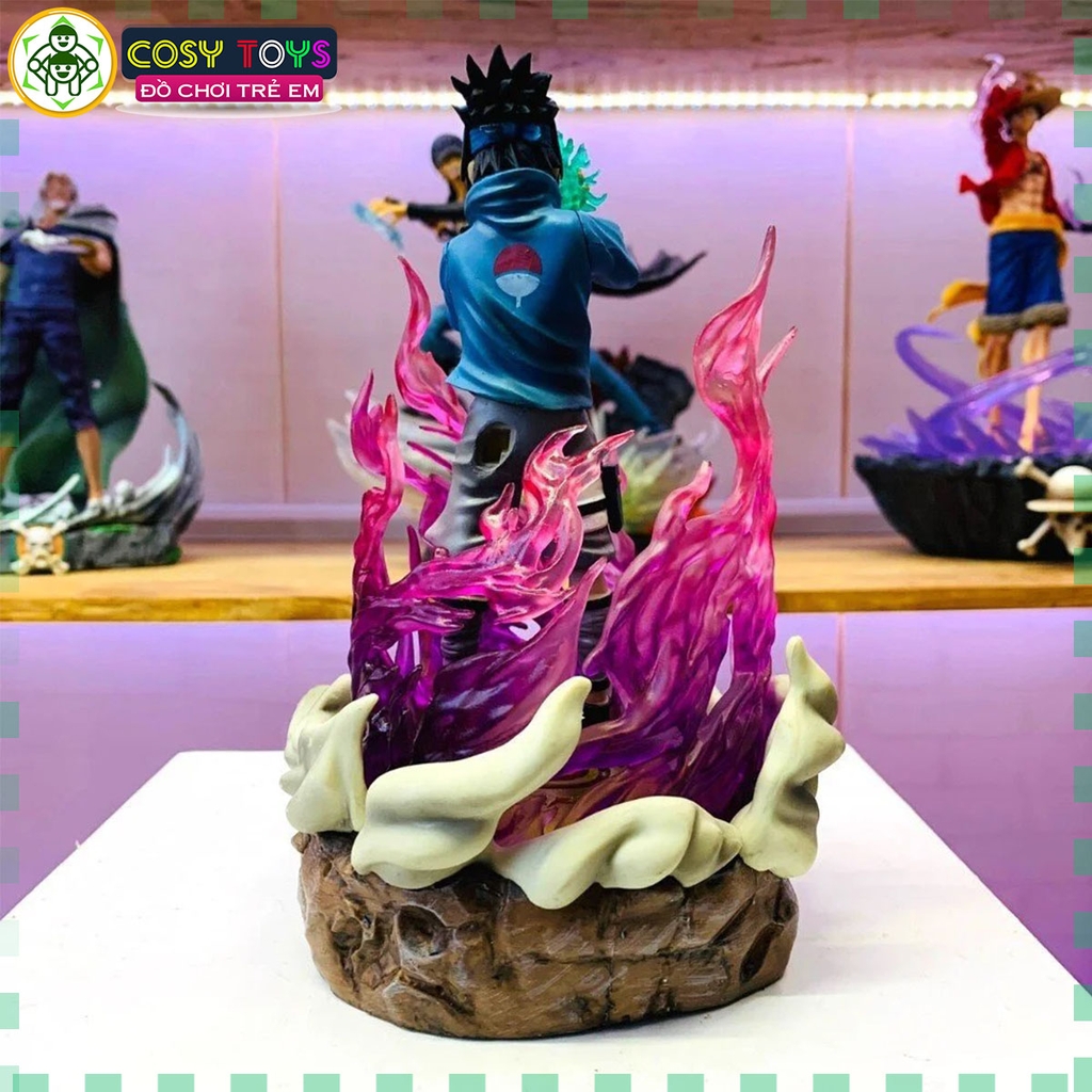 Mô hình Sasuke siêu ngầu có led ở base cao 20cm nặng 900 gram - Figure Naruto - Có hộp màu to đẹp