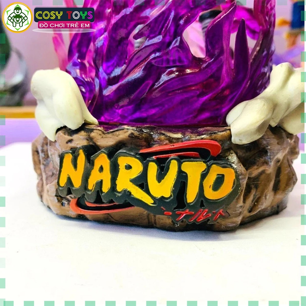 Mô hình Sasuke siêu ngầu có led ở base cao 20cm nặng 900 gram - Figure Naruto - Có hộp màu to đẹp