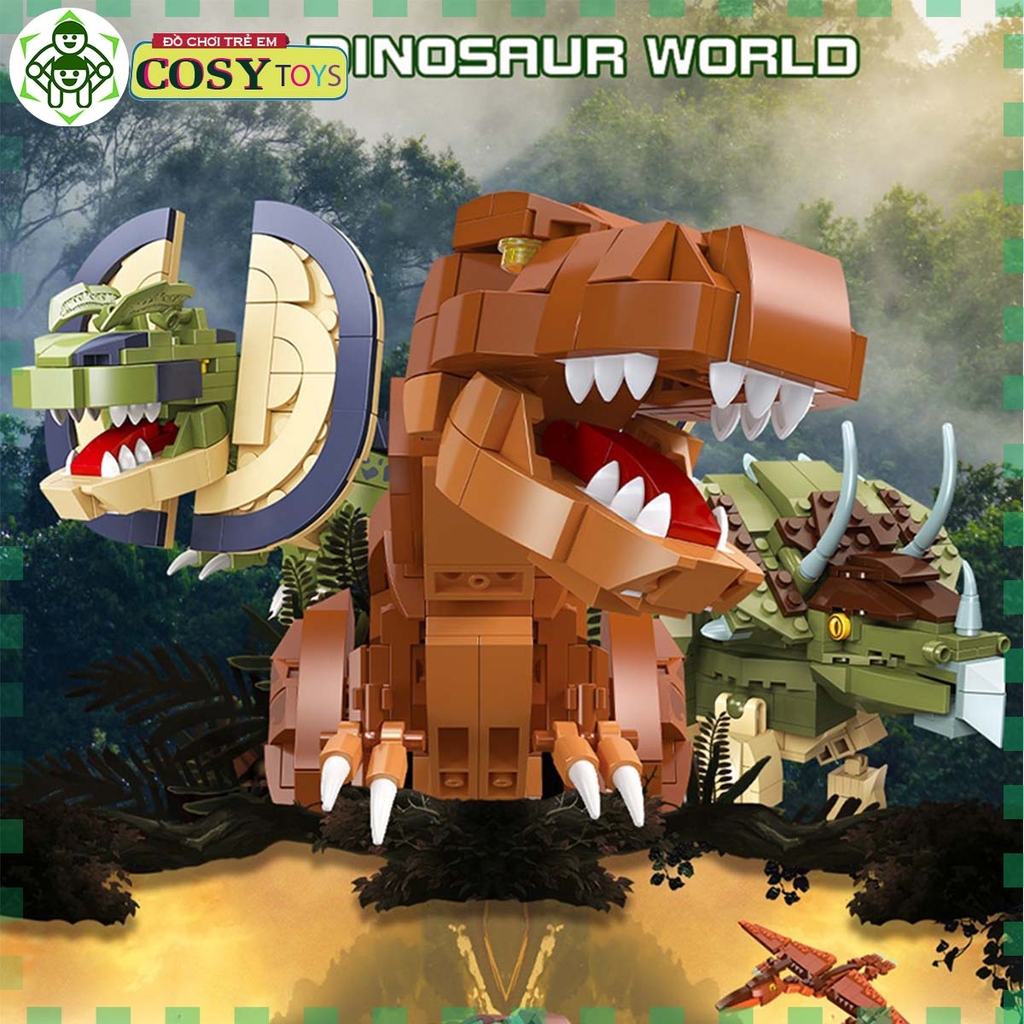 Đồ chơi lắp ghép xếp hình khủng long Dilophosaurus với 309 mảnh ghép