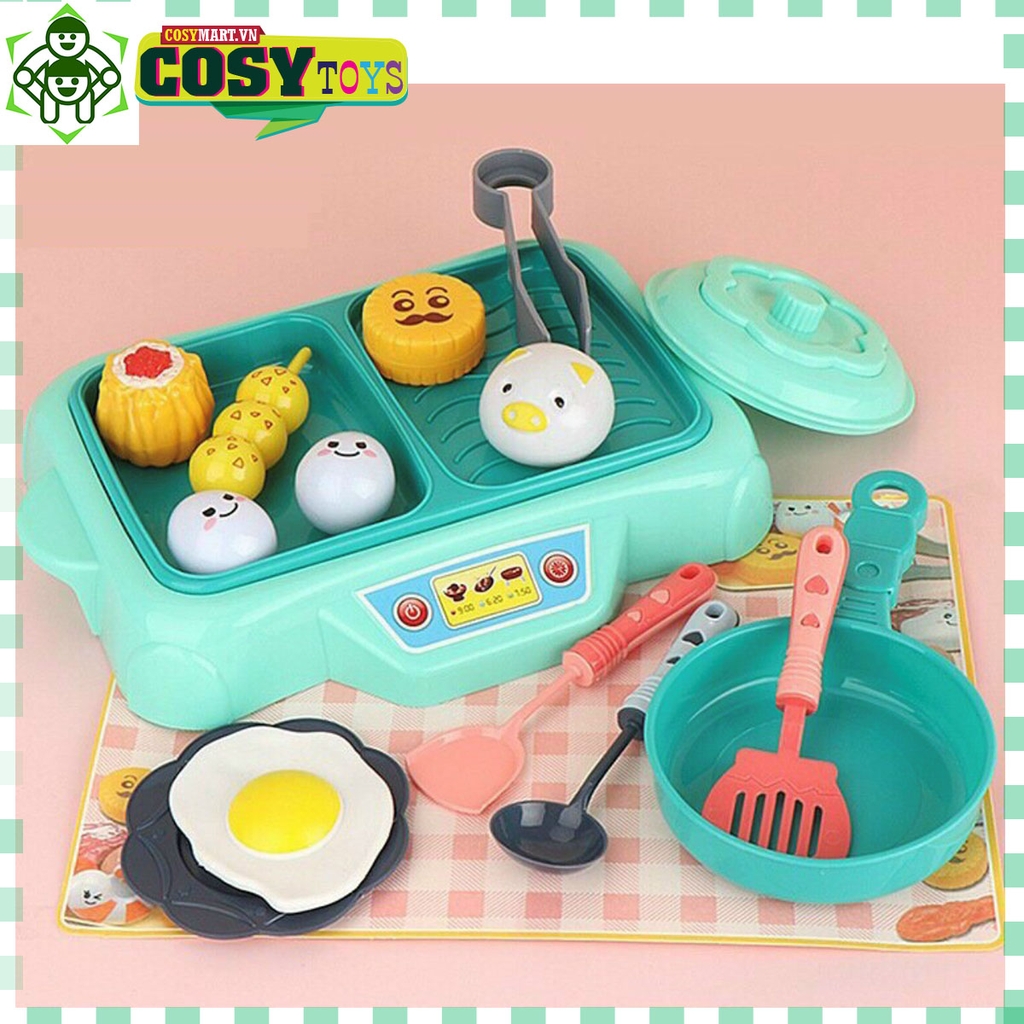 Gói đồ dùng nhà bếp kèm mô hình đồ ăn, bếp nấu...cho bé