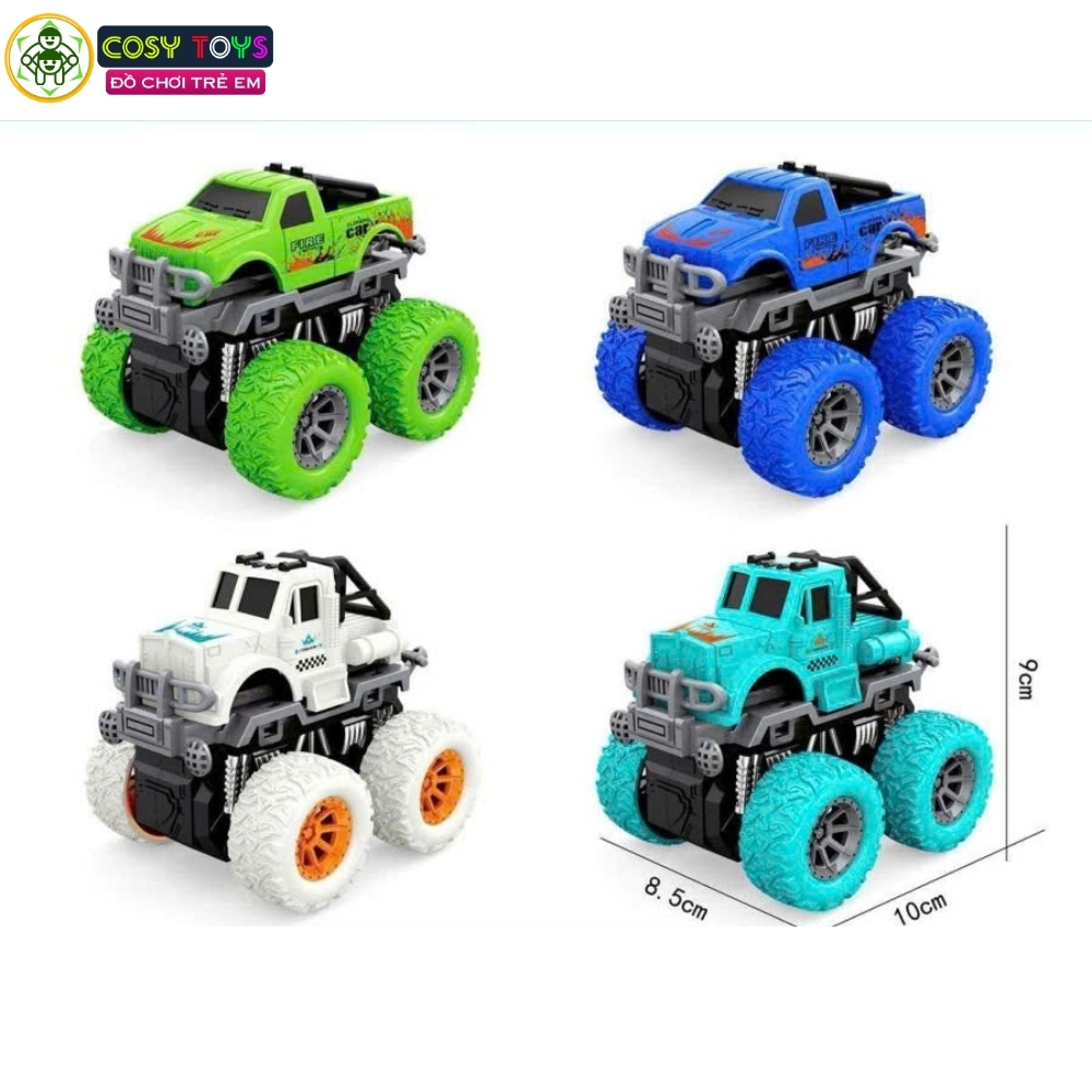 Đồ chơi túi 4 mô hình xe đua quán tính xe địa hình cho bé
