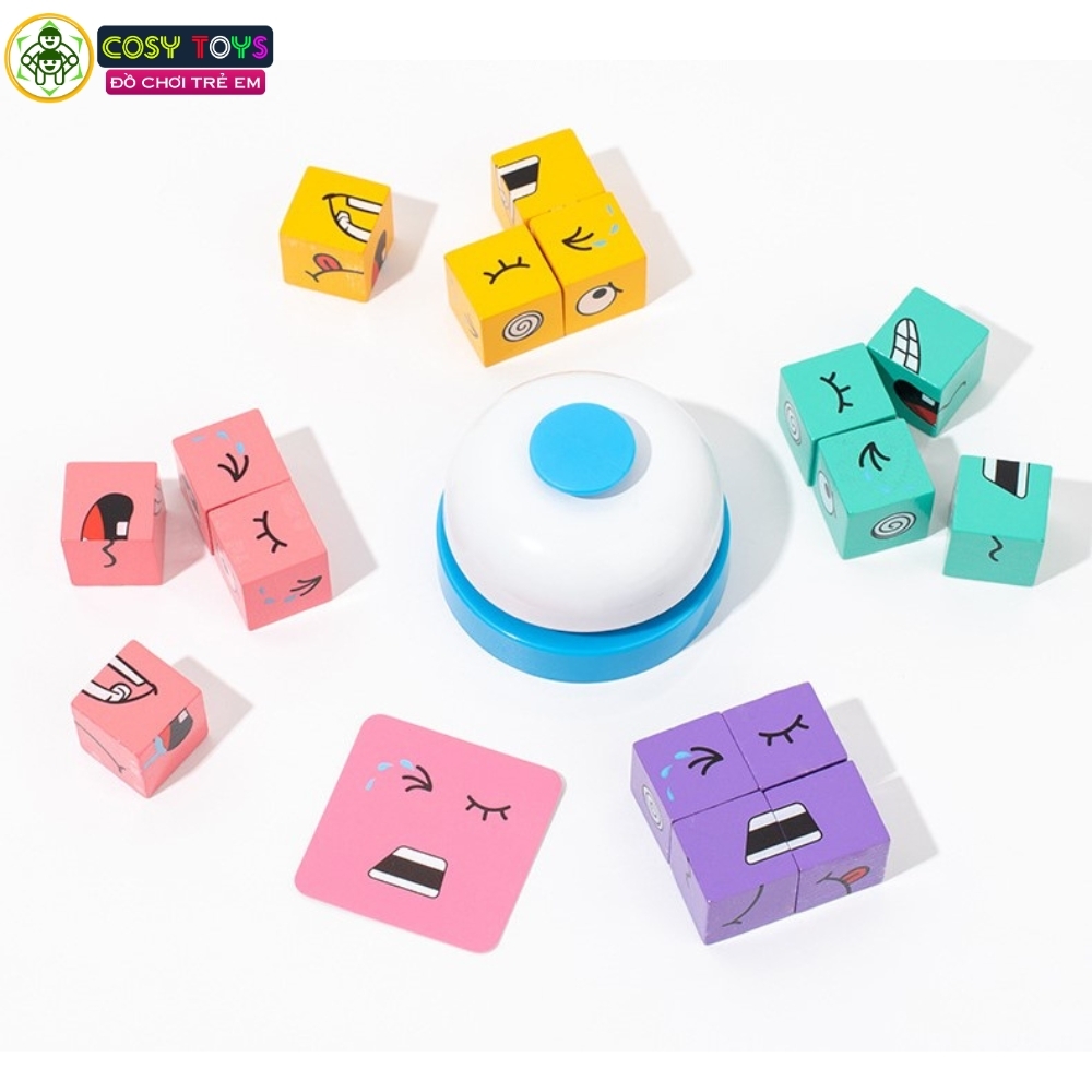Đồ chơi tương tác ghép khối rubik theo cảm xúc vui nhộn, sáng tạo và tư duy dành cho các bé từ 3 tuổi trở lên