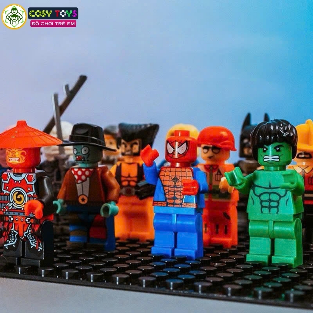 Đồ chơi xếp hình lắp ráp các nhân vật mini siêu anh hùng a.venger với 20 mẫu cho bé