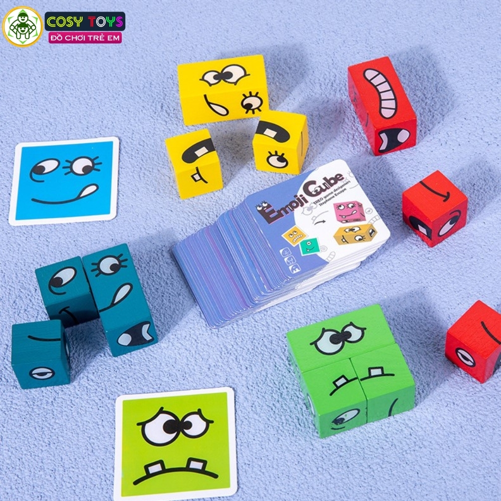 Đồ chơi tương tác ghép khối rubik theo cảm xúc vui nhộn, sáng tạo và tư duy dành cho các bé từ 3 tuổi trở lên