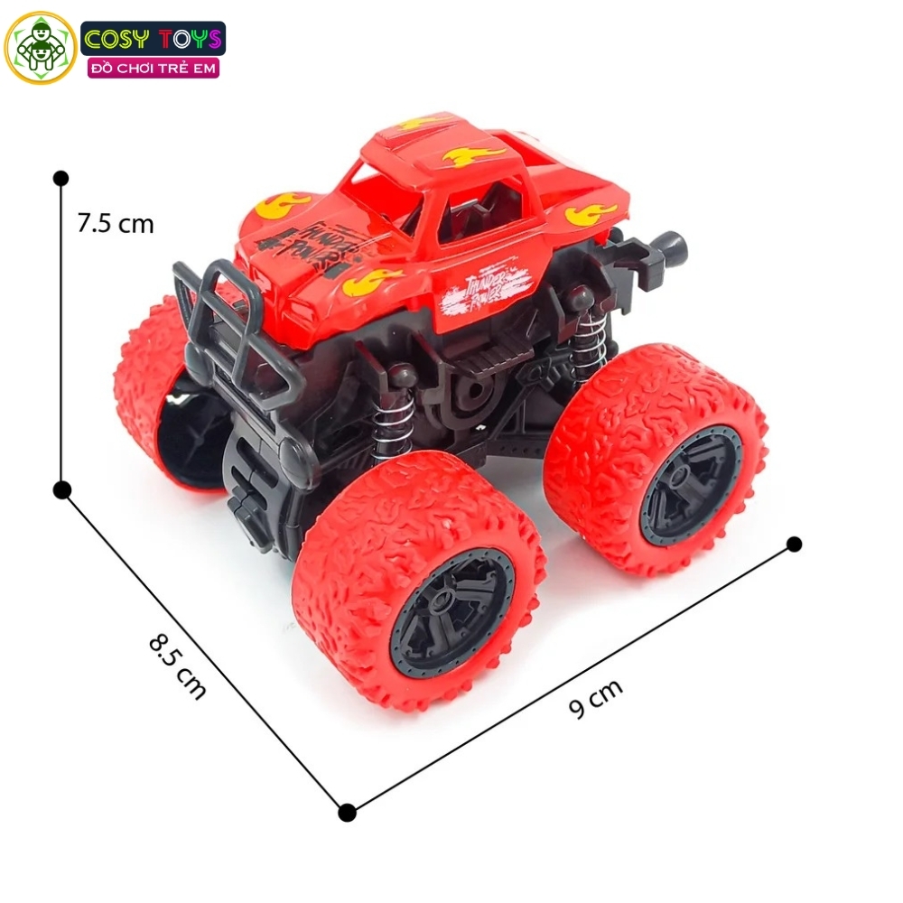 Đồ chơi túi 4 mô hình xe đua quán tính xe địa hình cho bé