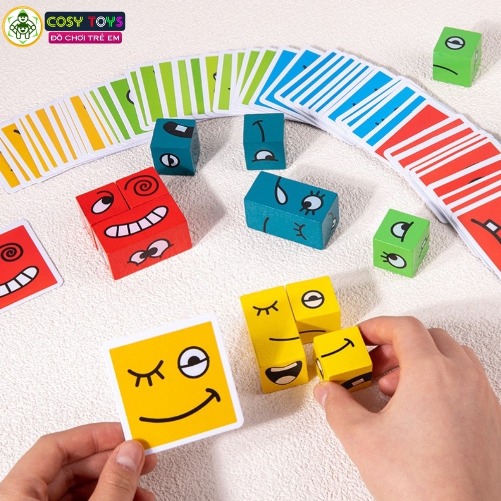Đồ chơi tương tác ghép khối rubik theo cảm xúc vui nhộn, sáng tạo và tư duy dành cho các bé từ 3 tuổi trở lên