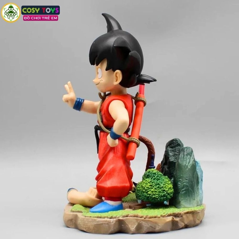 Mô hình DragonBall Goku Kid đứng chào - cao 19cm - ngang 13cm - nặng 450gram - Phụ kiện : tay thay thế