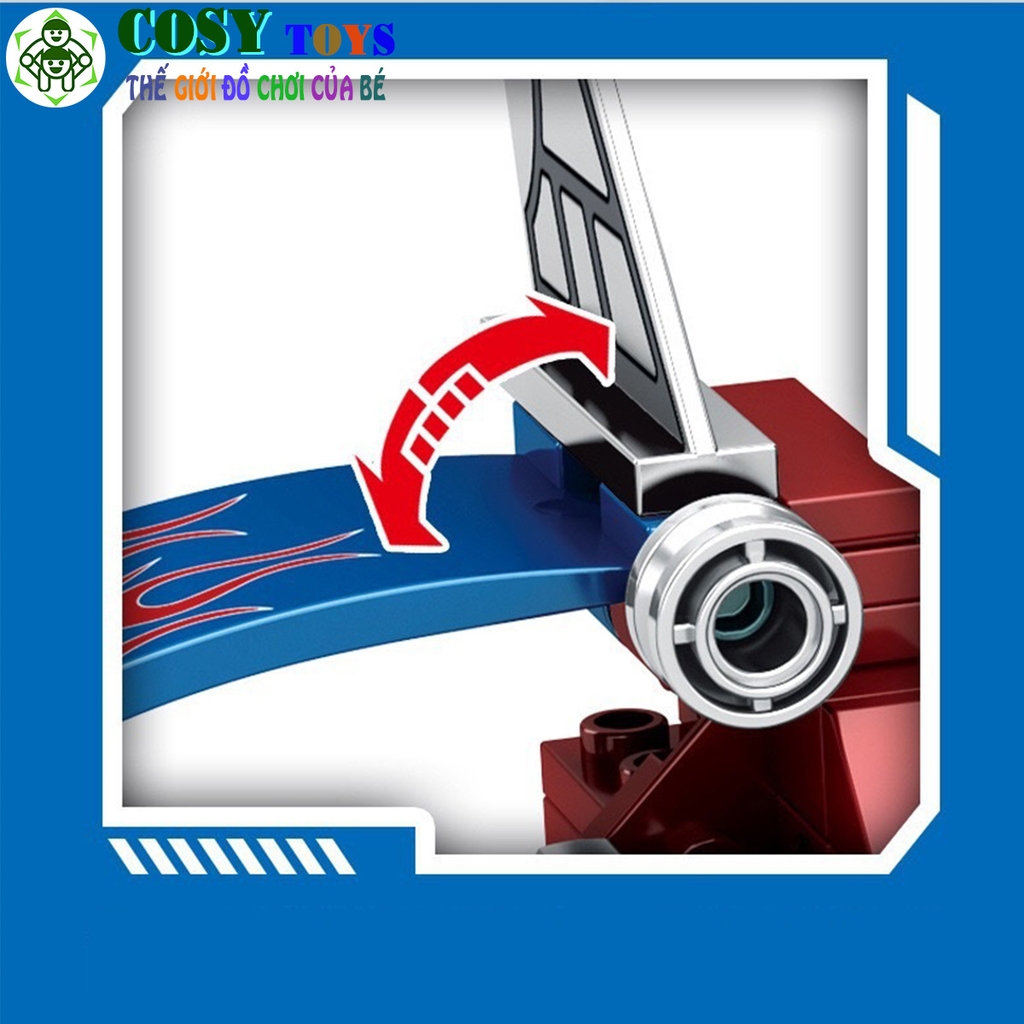 Đồ chơi xếp hình mô hình để bàn của Robot biến hình Transformers Optimus Prime với hơn 425 mảnh ghép