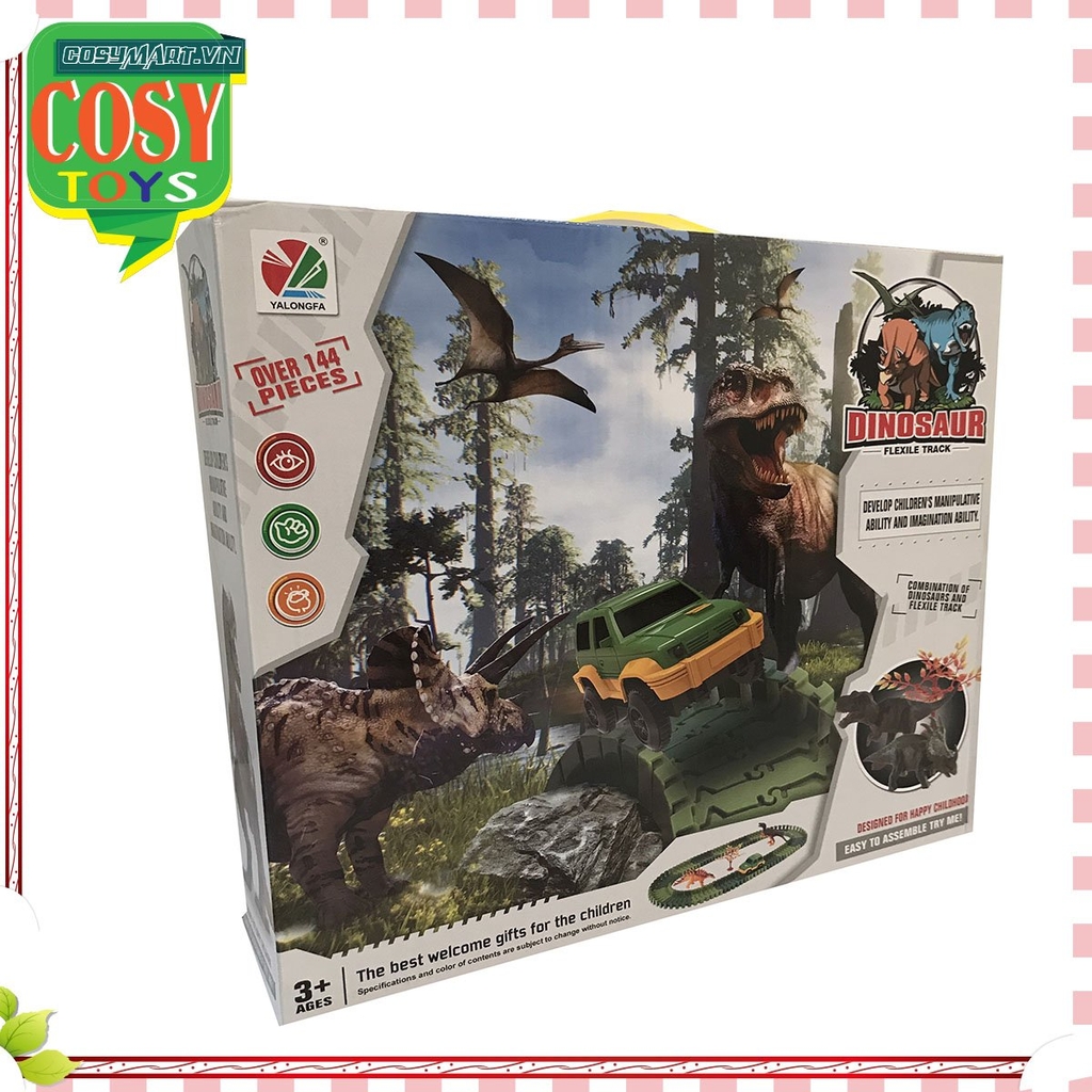 Đồ chơi mô hình lắp ráp đường ray khủng long