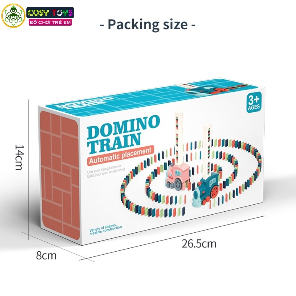 Đồ chơi xe lửa xếp domino với nhiều mẫu tàu cho bé