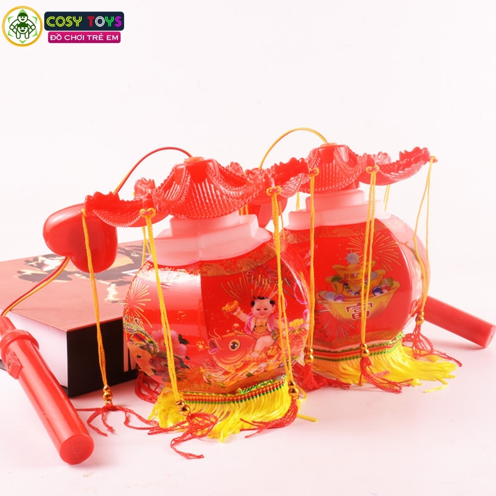 Đồ chơi lồng đèn trung thu mái đình cỡ lớn có nhạc và đèn nhiều mẫu cho bé