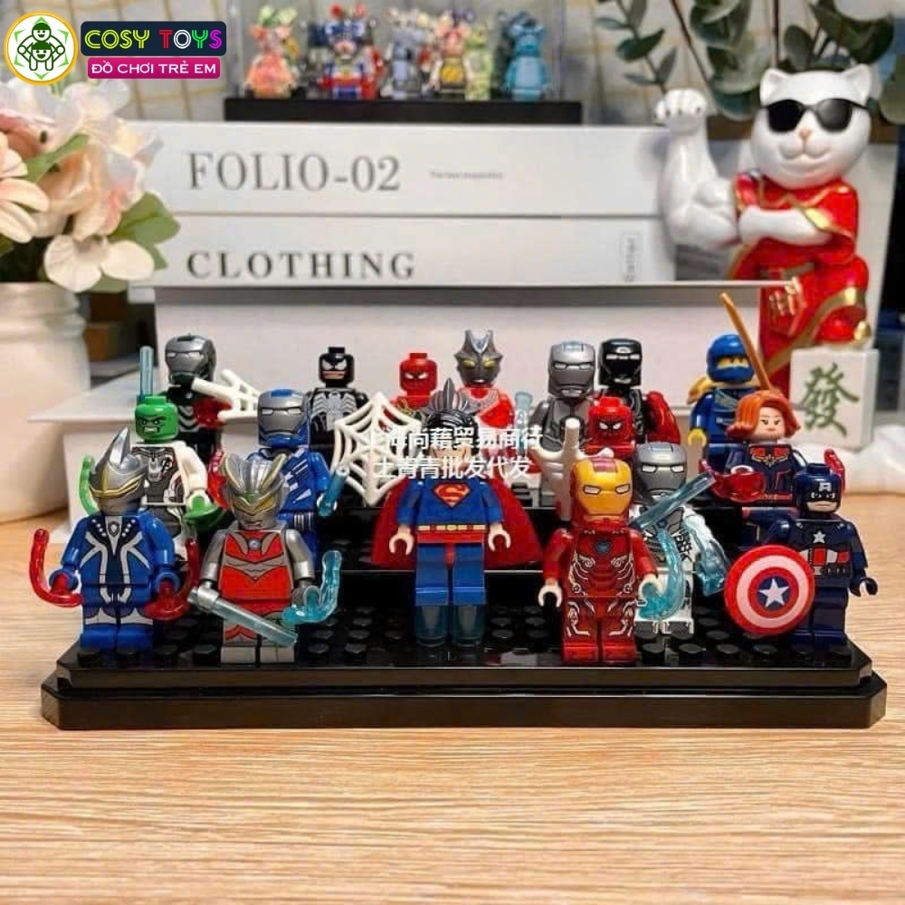Đồ chơi xếp hình lắp ráp các nhân vật mini siêu anh hùng a.venger với 20 mẫu cho bé