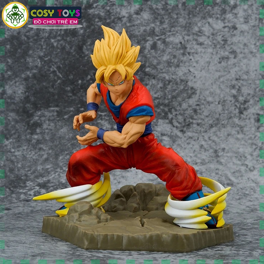 Mô hình nhân vật Songoku đang vận công tung chưởng hàng đẹp nét- Dragon Ball - Có Hộp Màu