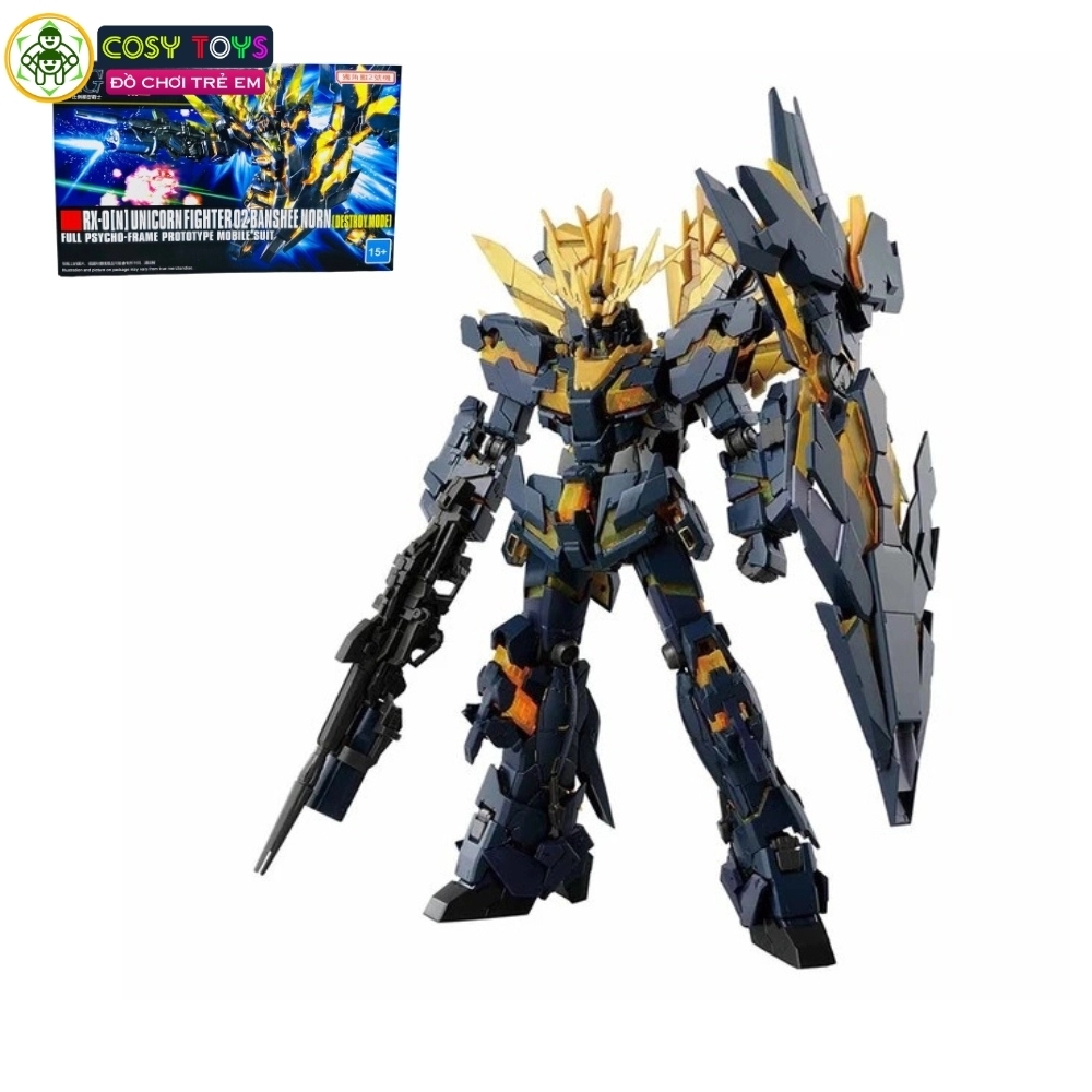 Mô hình lắp ráp Gundam HG 1/144 Unicorn fighter 02 Banshee norn ( destroyt mode ) Cao 15cm - nặng 150gram
