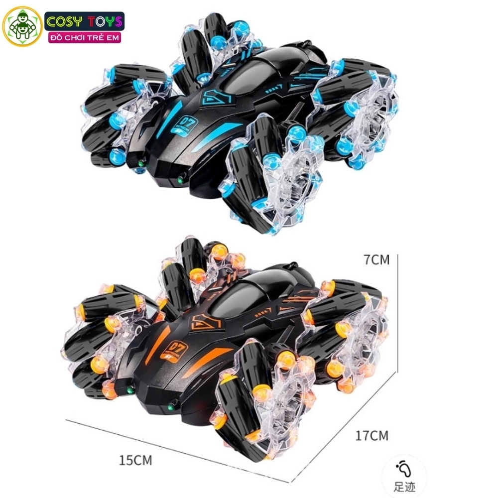 Đồ chơi xe đua stunt điều khiển từ xa 360 độ có phun khói và cử chỉ tay cho bé