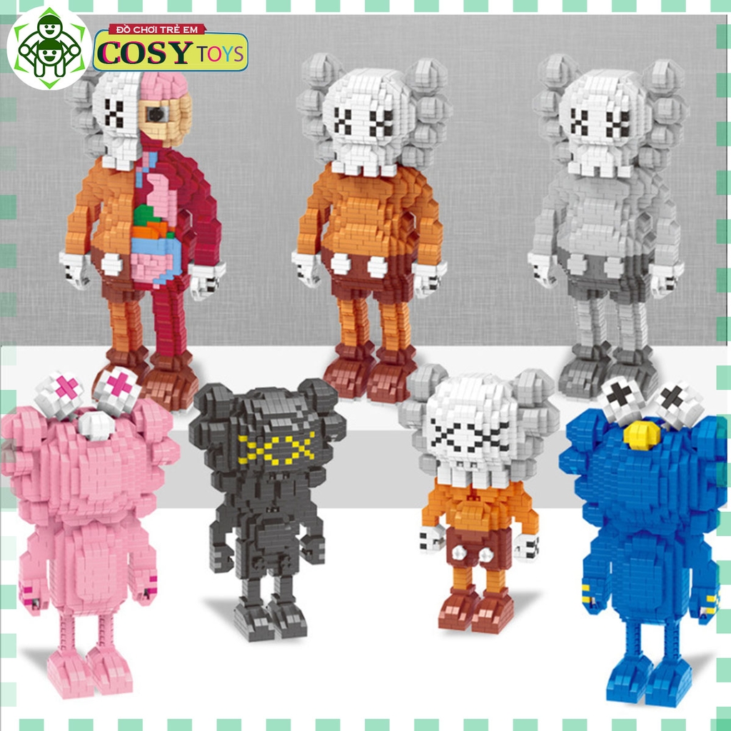 Đồ chơi lắp ghép xếp hình sáng tạo Kaws MOC Model - My Own Creation đủ mẫu mã với hơn 1000 chi tiết