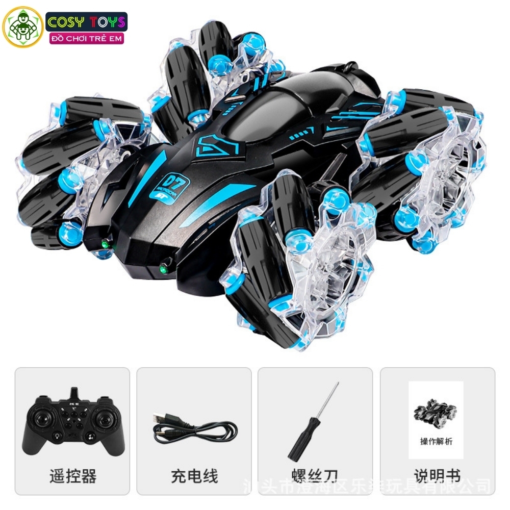 Đồ chơi xe đua stunt điều khiển từ xa 360 độ có phun khói và cử chỉ tay cho bé