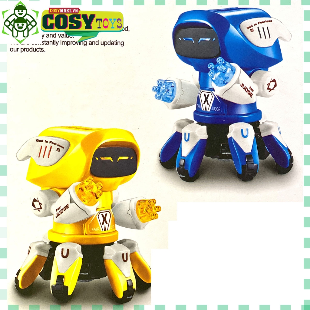 Hộp Robot Optopus Man có đèn và nhạc khi di chuyển